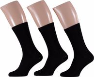 Apollo Zwarte heren sokken set van 6x paar - maat 40/46 - sportieve sokken - Coton/polyester