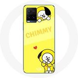 Maniacase Hoesje voor Vivo Y21s 2021 / Y21 2021 BTS Bangtan BT21 Chimmy Jimin Gele Achtergrond