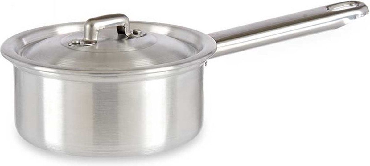 Kinvara Steelpan/sauspan/juspan zilverkleurig 26 x 14 x 8 cm 0.6 liter aluminium - Met deksel