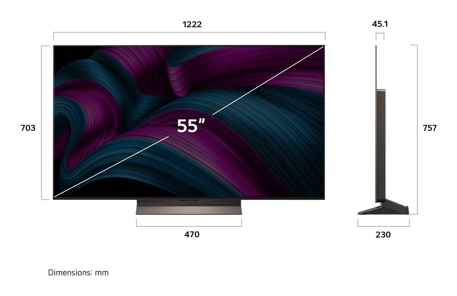 LG OLED55C56LB / OLED screen / 55 inch / 2024