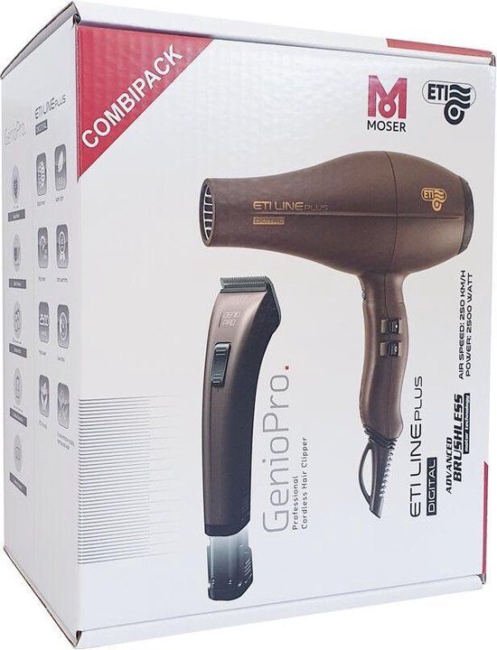 Moser - Combipack Genio Pro & ETI Line Plus - Zwart