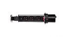 Meubelstopcontact Orno Meubelstopcontact fi6cm, 3 x 250 V AC uittrekbaar aanrecht met slot en snoer 1,8 m INOX OR-AE-1348