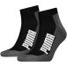 Puma 2P BWT Chaussette mi-mollet rembourrée Noir Taille 43/46