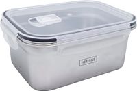 Nerthus FIH 1516 Roestvrij Stalen Rechthoekige Lunchbox 1600 ml