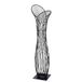 Casablanca deco-object De verbondenheid van metaal - mat zwart - hoogte 63cm x breedte 17cm - tafeldecoratie