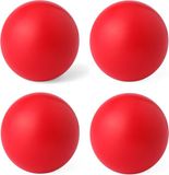 Merkloos / Sans marque Makito Western Europe Relaxman Anti-stressballen - 4 stuks - Rood - 6 cm