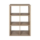 HOME DECO FACTORY - HD7941 - Modulaire 6-Vaks Houten Opbergkast - Bruin