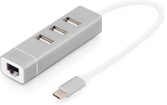 Digitus DA-70253 USB Hub - Aluminium