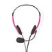 Nedis Casque PC - Supra-auriculaire - Stéréo - 2x 3,5 mm - Microphone pliable - Rose