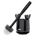 Mr. Siga Toiletborstel Toiletborstel en houder met sneldrogende container en stevig handvat, premium toiletborstel voor badkamer, zwart