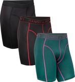 DANISH ENDURANCE Sportonderbroeken Heren - Extra Lang - Sport Boxershorts - 3 pack - Meerkleurig - Maat 3XL