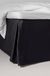 Jotex Zack Satin Volant bedhoes, 100% hoogwaardig biologisch katoen, bedrok, hoogte 45 cm, zwart 160 x 200 cm