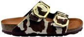 Rohde Dames Slippers Bruin Synthetisch Dierenprint