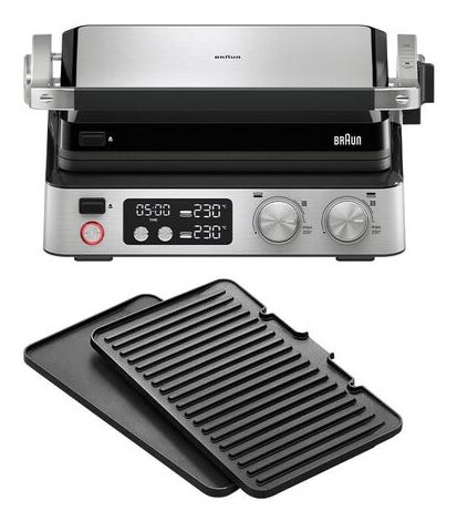 Braun MultiGrill 7 CG7040 Contactgrill - Zwart/RVS