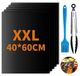Tapis de barbecue - Set de 5 - 60 x 40 cm - Teflon - Réutilisable