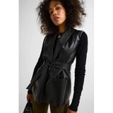 Ruby Imitatieleren Gilet Zwart
