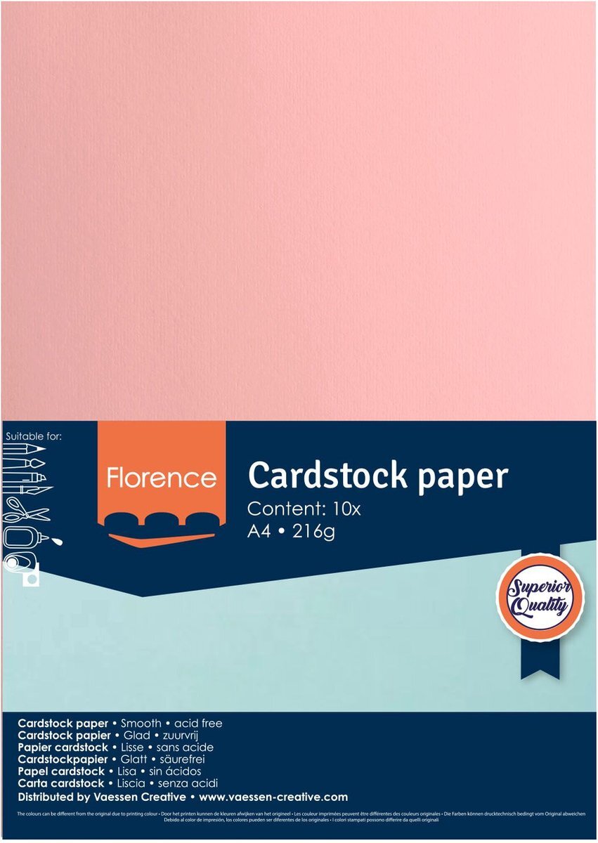 Florence Cardstock smooth A4 Rose