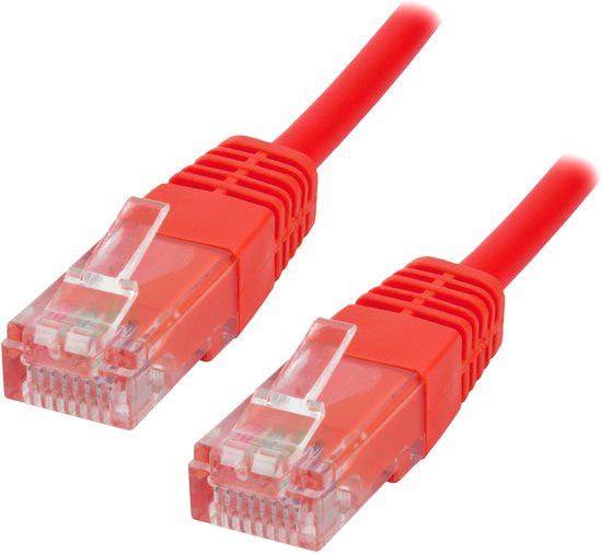MCL Cable RJ45 Cat5E 0.5 m Red