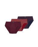 Abanderado Essential Prints A0080 Herenslips, verpakking van 3 stuks, Bordeaux print, XL