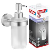 tesa MOON Zeepdispenser - 200 ml - Wandmontage - Gesatineerd Glas/Roestvrij Staal Look