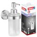 tesa MOON Zeepdispenser - 200 ml - Wandmontage - Gesatineerd Glas/Roestvrij Staal Look