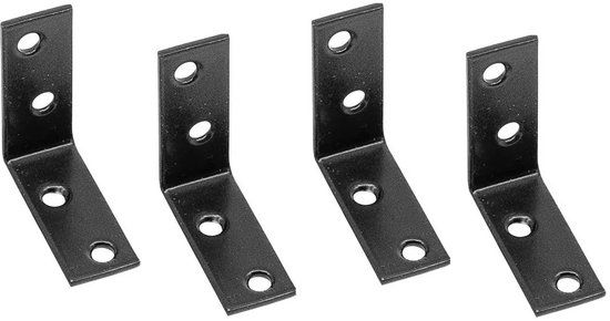 Waelbers Skapa Global B.V. Stoelhoek – 40x40 mm zwart – per 4 stuks – hoekanker – montagehoek