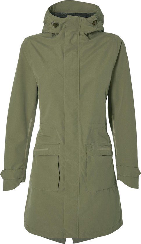 Basil Mosse Parka Regenjas Dames - Groen - Maat L