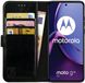 Rosso Element Book Case Wallet Hoesje Geschikt voor Motorola Moto G84 | Portemonnee | 3 Pasjes | Magneetsluiting | Stand Functie | Zwart