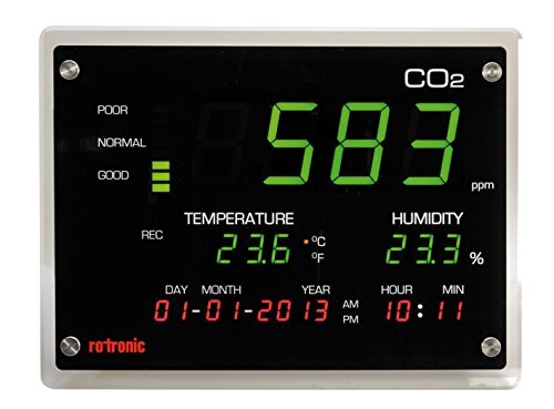 Rotronic CO2-display vochtigheid en temperatuur meetinstrumenten, zwart