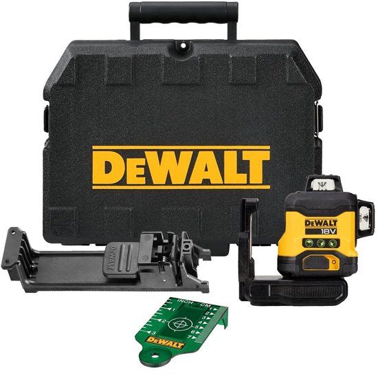 DeWALT DCLE34031N 3x360° Compacte Kruislijnlaser Groen 18V - Body in Koffer