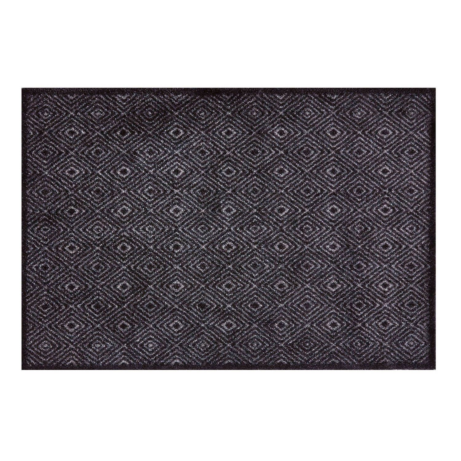 MD-Entree Soft&Deco Diamond Antraciet Schoonloopmat - 50 x 70 cm