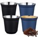 RVS Set van 4 Expresso Kopjes 80 ml
