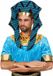 Wilbers Hoed Farao Blauw/goud Polyester