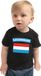 Bellatio Decorations Shoppartners Bv Luxembourg baby shirt met vlag zwart jongens en meisjes - Kraamcadeau - Babykleding - Luxemburg landen t-shirt 68