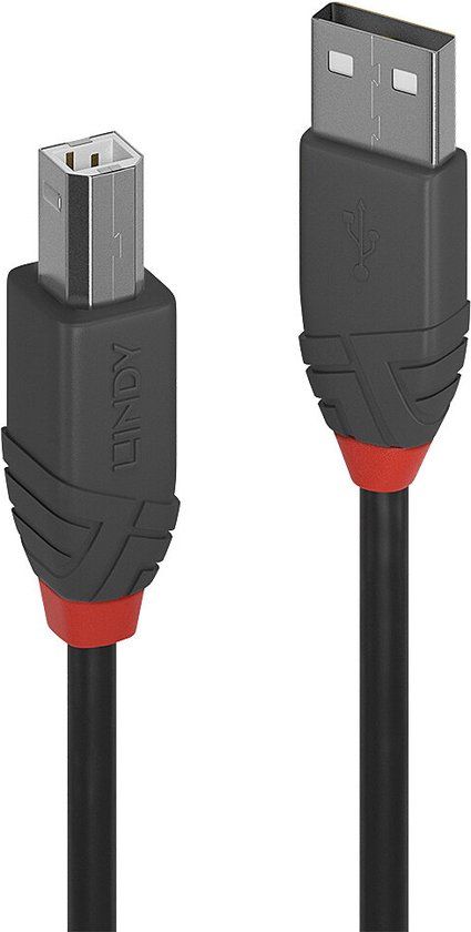 LINDY 36677 USB A to USB B Cable - 10m - Black