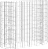 Gabion jardinière surélevée 120x50x100 cm fer galvanisé