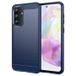 Samsung Coque Samsung Galaxy A36/A56 en TPU Brossé - Fibre de Carbone - Bleue