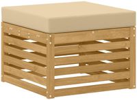 vidaXL - Buiten - Voetenbank - Massief - Acacia - Hout - Wit