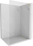 Mexen Lunar L Paroi de douche Walk-in droite 80 x 200 cm, transparent 8 mm, or brossé
