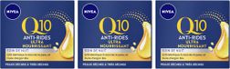NIVEA Q10 Nachtcrème Anti-Rimpel Extra Voedend - 3 x 50 ml - Voordeelverpakking