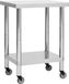 Table de travail de cuisine avec roulettes 80x45x85 cm Acier inoxydable