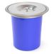 WELL HOME - Inbouw-vuilnisemmer met deksel van roestvrij staal, 5 l, blauw