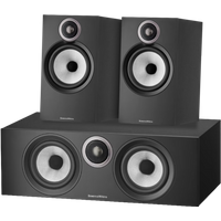 Bowers & Wilkins HTM6 S3 + 606 S3 Speaker Set (Pair) - Black