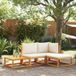 Prolenta Maison Exclusive - Ensemble de canapés de jardin 4 pièces avec coussins en bois d'acacia et rotin