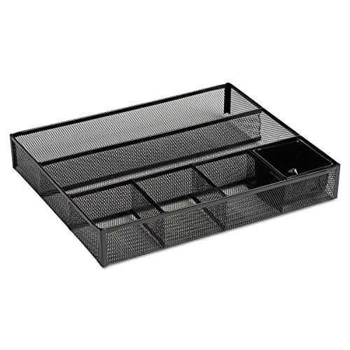 Rolodex Deep Desk Drawer Organizer - Metal Mesh - Black - 11.7" x 15.3"
