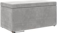 vidaXL Kruk Lichtgrijs 81 x 41 x 40 cm Velvet en Geëngineerd Hout