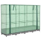 Jardinière surélevée avec cache-pot 160x40x123 cm aspect rotin