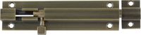 AMIG schuifslot/plaatgrendel - messing - 4 x 2.55 cm - brons - antiek look - deur - poort