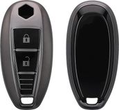 kwmobile autosleutel hoesje geschikt voor Suzuki Sport 2-knops autosleutel Keyless Go hoes - TPU autosleutel behuizing - Beschermende auto sleutel case - Sleuteletui in mat zwart / zwart