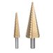 Ribitech 06100 conische boor, 2 stuks, goudkleurig